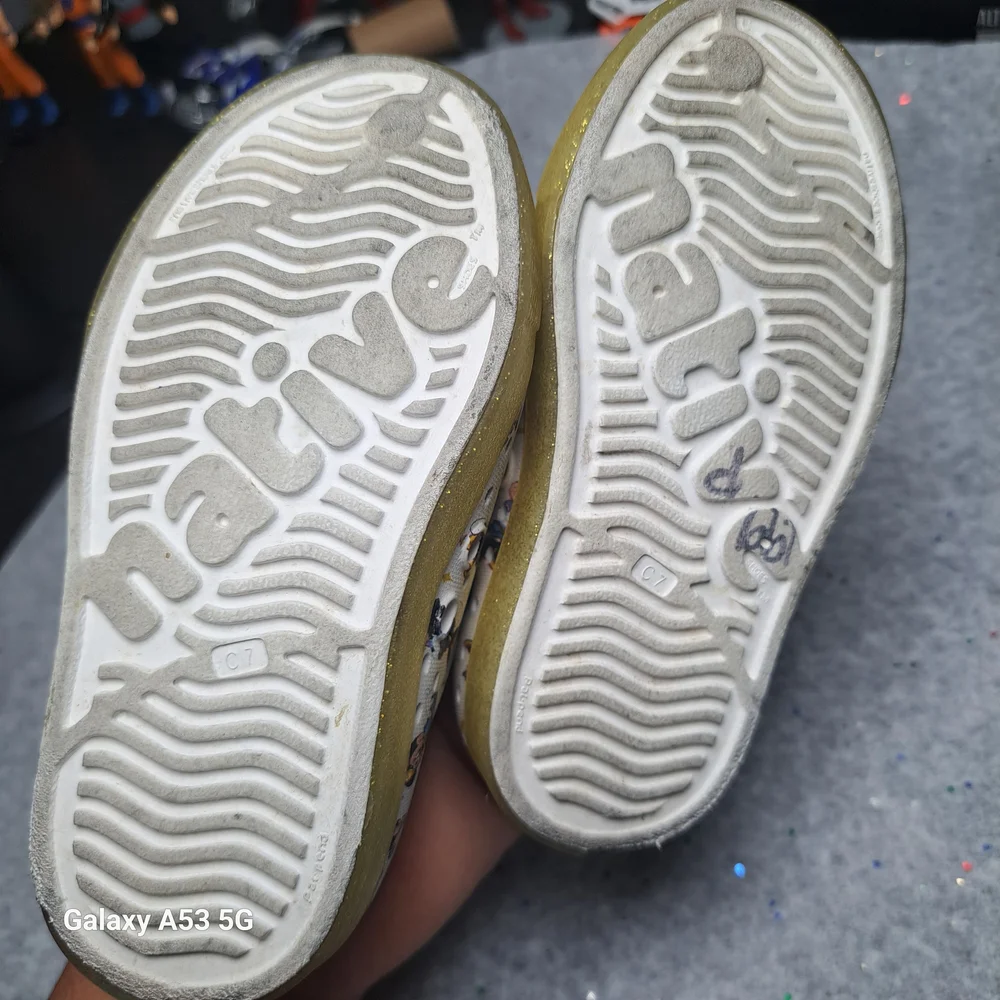 Disney Kids Water Shoes with Gold and White Design